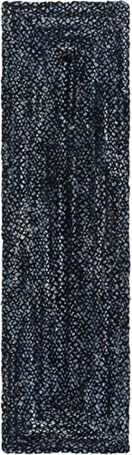 Miniatura 2 de SAFAVIEH Braided Collection - Alfombra de pasillo, 2 pies 3 pulgadas x 8 pies, color negro y azul, hecho a mano, reversible, ideal para dormitorio
