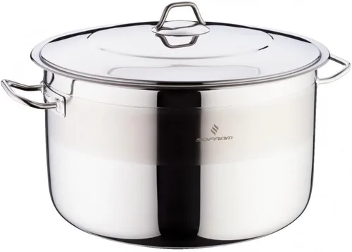 Miniatura 14 de Venus - Olla profunda de acero inoxidable con tapa de vidrio, olla de sopa profunda adecuada para estufa de inducción (6.8 cuartos de galón (6.4 L))