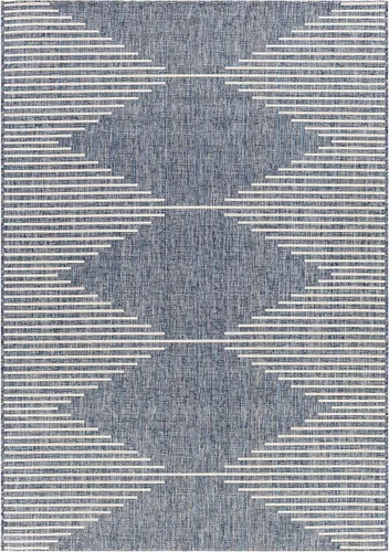 Miniatura 13 de Hauteloom Eris - Alfombra para exteriores, alfombra de patio para porche, exterior, alfombra impermeable, geométrica, marrón, crema, beige, 2 x 2
