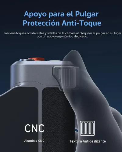 Miniatura 8 de TELESIN Kit de Agarre Magnético Master para iPhone 17 Pro Max, Kit de Agarre de Cámara de Teléfono Powergrip con Batería Integrada de 3200mAh