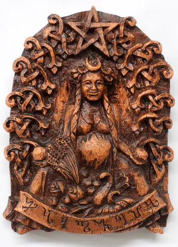 Miniatura 3 de Dryad Design Habondia - Placa de pared - Diosa celta de la prosperidad para decoración del hogar (acabado de madera)