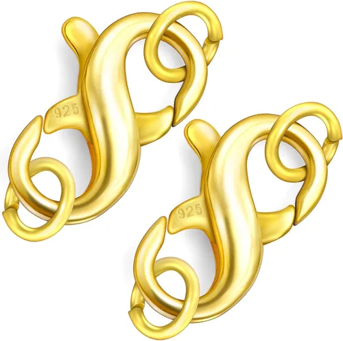 Miniatura 8 de Dailyacc S925 Abrazadera de Langosta de Doble Apertura en Plata de Ley y Oro, Extensiones de Collar y Pulsera, Cerraduras y Cierres para Joyería DIY