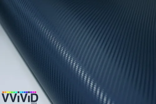 Miniatura 3 de VVIVID XPO Rollo para envolver de vinilo de fibra de carbono, color azul marino con tecnología de liberación de aire, Azul