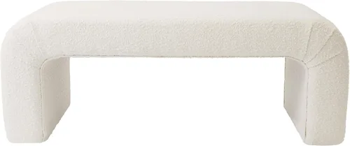 Miniatura 11 de Spatial Order Modern Channel - Otomana copetuda Decoración del hogar Spatial Order Otomana para sala de estar y dormitorio, piel sintética negra