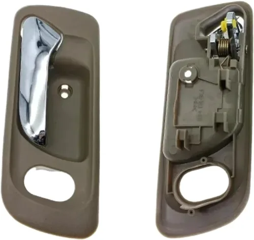 Chrome & Beige Interior Door Handle - Direct Replacement for 1998-2002 Model Years(Left Front)
