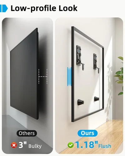 Miniatura 5 de Supcline Soporte de pared para TV sin montantes para la mayoría de televisores de 26 a 100 pulgadas de hasta 200 libras, soporte de TV para paneles