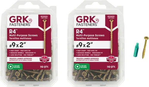 Miniatura 14 de GRK Fasteners R4™ # 9 x 1-1/2 pulgadas, tornillos de marco multiusos, 820 piezas, revestimiento Climatek™ resistente a la corrosión, vallas
