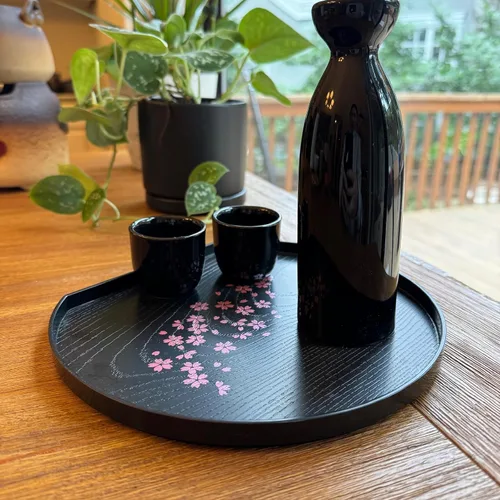 Miniatura 9 de Juego de 4 tazas de sake de porcelana de estilo japonés, juego de tazas pequeñas de cerámica para sake caliente o frío, tazas de sake tradicionales