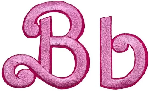 Letras cursivas rosa bordadas, parches para planchar, apliques para ropa, vestido, sombrero, vaqueros, costura, alfabeto, letra (Aa-Zz), accesorio Bb
