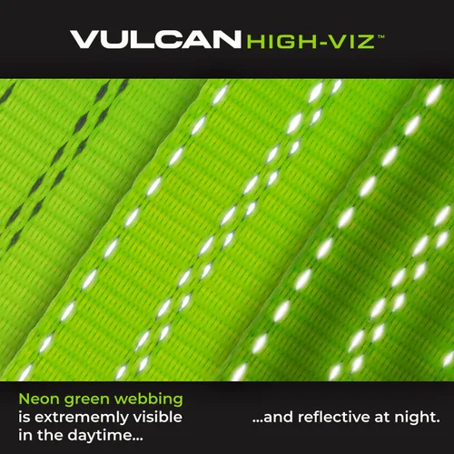 Miniatura 7 de VULCAN Amarre para automóvil con anclajes de cadena, estilo lazo, 2 pulgadas x 96 pulgadas, paquete de 4 unidades, alta visibilidad, carga