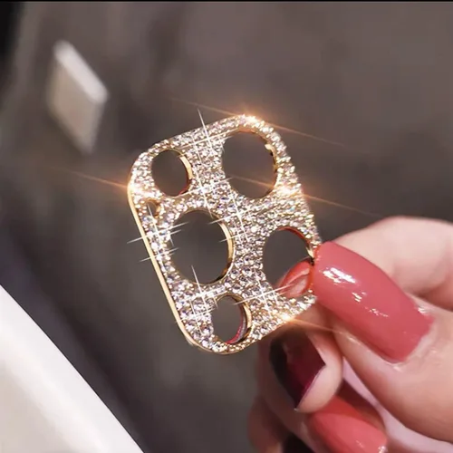 Miniatura 2 de Protector de lente brillante para iPhone 13 Pro Max, cubierta de cámara con purpurina 3D, diamantes de imitación, puntos brillantes, decoración