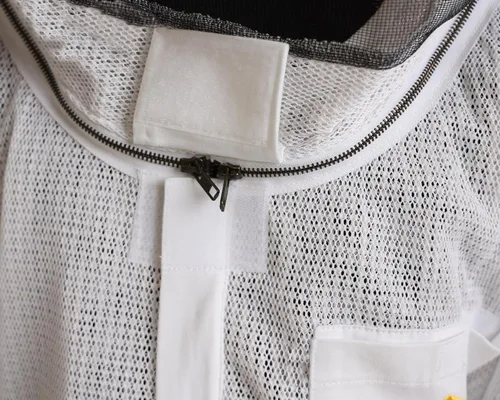 Miniatura 6 de Traje de abeja ventilado de 3 capas, kit de traje de apicultor con velo de esgrima desmontable y guantes de abeja (2XL)