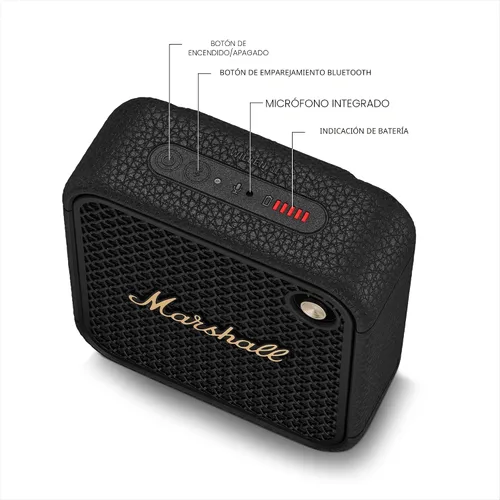 Miniatura 6 de Marshall Willen II Altavoz portátil Bluetooth - Negro y latón