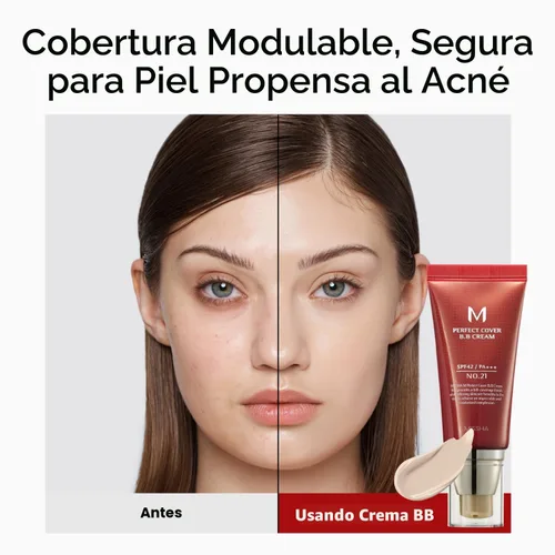 Miniatura 5 de MISSHA - Crema BB M de cobertura perfecta #21, SPF 42 PA+++, maquillaje multifuncional de alta cobertura para ayudar a infundir humedad para una