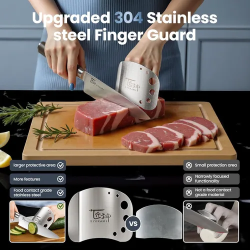 Miniatura 4 de SYOKAMI Protecciones de Dedos para Cortar Alimentos, Protege los Dedos y Uñas de las Mujeres, Regalo Ideal para Ella, Mamá o Esposa, 2 Protectores
