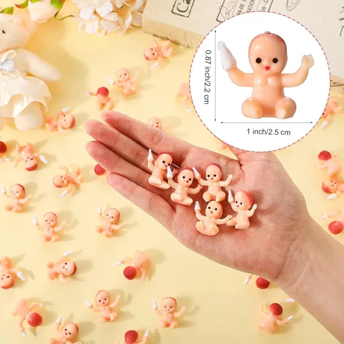Miniatura 3 de Roowest Los juegos de baby shower de 51 piezas incluyen letrero de caza de madera, 50 mini juegos de plástico para baby shower, revelación