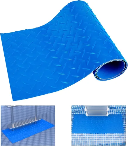 Miniatura 7 de DECOHS Alfombra de escalera de piscina, 9 x 36 pulgadas, antideslizante, alfombrilla protectora para piscina sobre el suelo, escaleras, escaleras