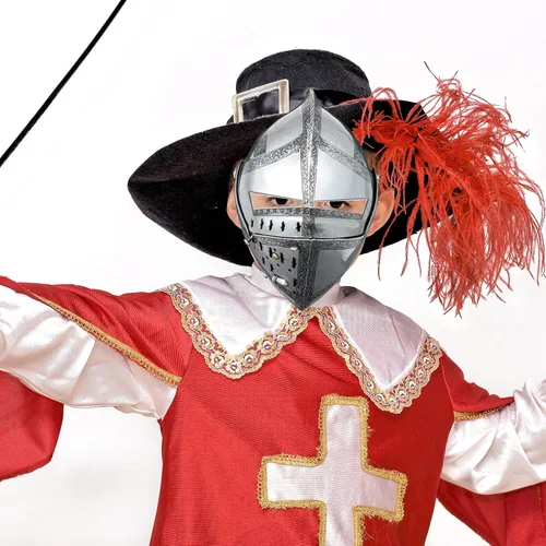 Miniatura 7 de Máscaras medievales de caballero para fiesta, de papel, decoración de fiesta medieval, para cosplay, caballero cruzado, máscara de soldado