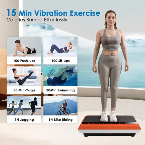 Miniatura 4 de Natini Vibration Plate Exercise Machine - Power Vibrating Plate for Lymphatic Drainage,Whole Boday Workout Machine for Women Weight Loss Home
