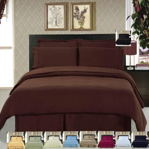 Miniatura 3 de Royal Hotel Bedding Elegante falda de cama plisada a medida, falda de cama de calidad de hotel fabricada con esquinas divididas y una caída de 14