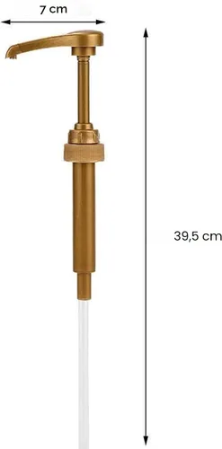 Miniatura 7 de Bomba para jarabe Torani y Da Vinci (25.4 onzas), paquete de 2 Dorado
