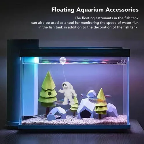 Miniatura 3 de Tnfeeon Decoraciones de acuario, decoraciones de acuario, adornos flotantes, estatuas, escultura, adorno de acuario, adornos flotantes de peces