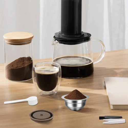 Miniatura 7 de Cápsulas reutilizables compatibles con Nespresso Vertuo Plus/Vertuo Next/Vertuo POP, cápsulas recargables de acero inoxidable de 2.7 fl oz/ 2.7 oz