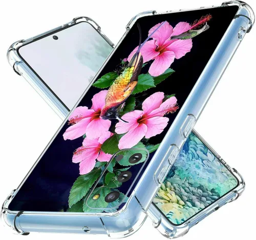 Miniatura 3 de Funda para Galaxy S20 FE 5G, colibríes, flores rosas, protección contra caídas, a prueba de golpes, carcasa protectora de cuerpo completo resistente