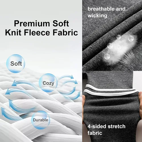 Miniatura 4 de Chrisuno Sudadera con capucha de forro polar suave para hombre, sudadera con capucha y cremallera