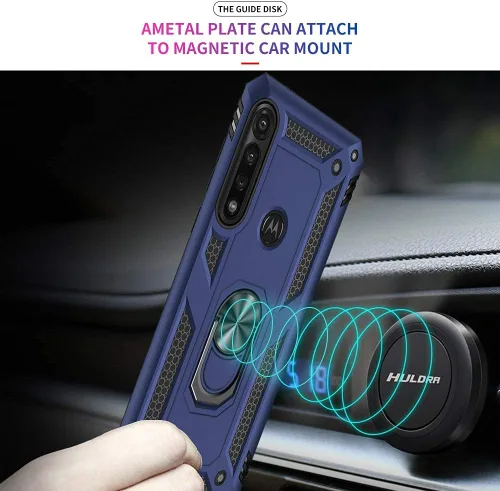 Miniatura 7 de Yiakeng Funda para Moto G Power 2020, Motorola G Power 2020 con protector de pantalla, fundas protectoras de grado militar con anillo para Moto G