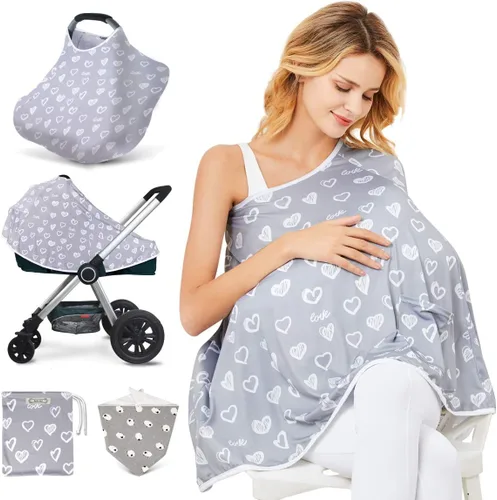 Miniatura 8 de Funda de lactancia para bebé y poncho de lactancia, cubierta multiusos para toldo de asiento de automóvil, cubierta de carrito de compras, cubierta