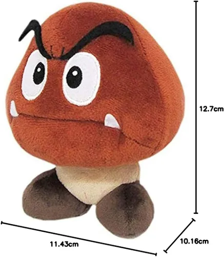 Miniatura 2 de Little Buddy Super Mario All Star Collection 1427, Goomba de peluche, 5 pulgadas, multicolor