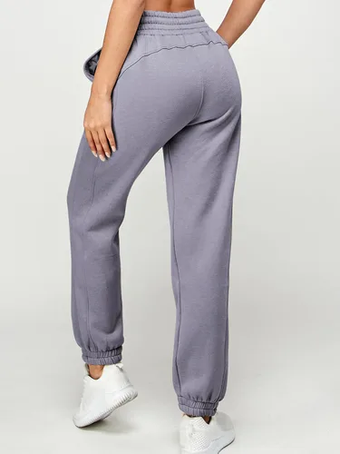 Miniatura 10 de IUUI Pantalones deportivos de cintura alta para mujer, con bolsillos, de algodón, holgados, atléticos