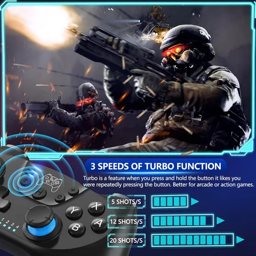 Miniatura 4 de CuleedTec Upgraded Switch Controller, Wireless Pro Controller for Switch 2/Lite/OLED, Bluetooth Remote Gamepad with Hall Effect Joystick, 6-Axis