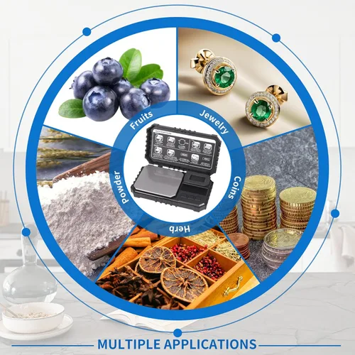 Miniatura 7 de Goetland Báscula digital de bolsillo con cubierta 0.71 oz Peso de calibración 0.00 oz Precisión 17.64 oz Escala pequeña escala para joyería Muestra