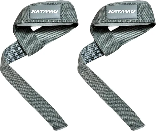 Katamu Premium Weightlifting Straps — Heavy Duty Cotton Lifting Straps with Neoprene Padding for Deadlifts, Powerlifting and Strength Training, Men