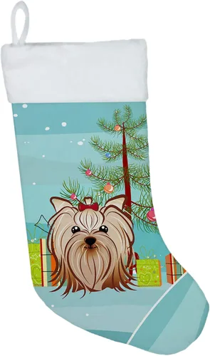Miniatura 4 de Caroline's Treasures BB1590CS Árbol de Navidad y Alaskan Malamute Calcetines de Navidad para colgar en la chimenea, decoración de fiesta de Navidad