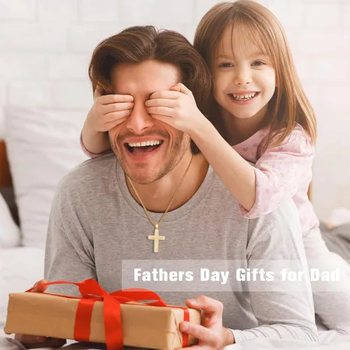 Miniatura 2 de PAITAIN Regalos para el día del padre para hombres, collar de cruz para padre, papá, marido, novio de esposa, hija, novia, hijo, regalos