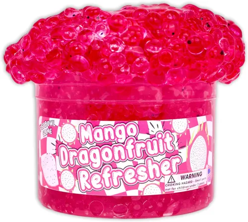 Miniatura 5 de Mango Dragonfruit Refresher (8 onzas) – Slime de cuentas de pecera – Hecho a mano en Estados Unidos – Dope Slimes Pink