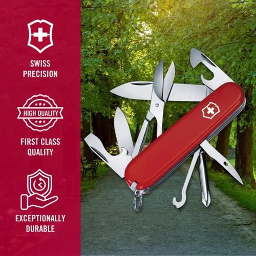 Miniatura 6 de Victorinox Super Tinker - Cuchillo suizo del ejército, cuchillo de bolsillo de 14 funciones fabricado en Suiza con hoja grande, 2 destornilladores