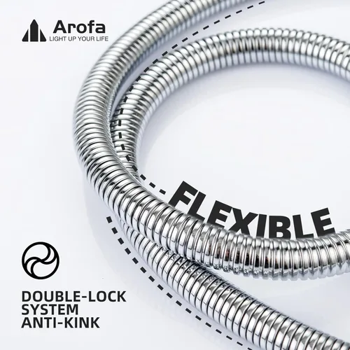 Miniatura 4 de Arofa Manguera de bidé de acero inoxidable – Pulverizador de mano de 47 pulgadas con manguera interior de PVC trenzado de nailon para conector G