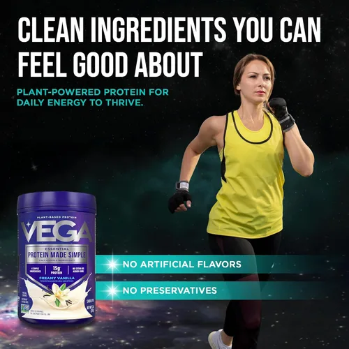 Miniatura 10 de Vega Proteína hecha simple, vainilla, sin estevia vegana a base de plantas en polvo, saludable, sin gluten, proteína de guisante para mujeres