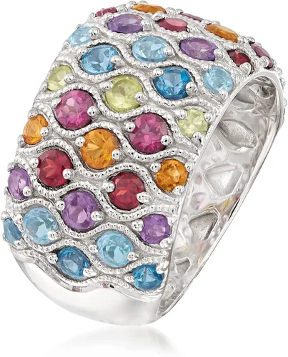 Miniatura 3 de Ross-Simons Anillo de plata de ley de 300 quilates multi