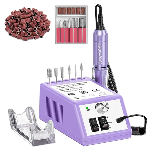 Miniatura 13 de JIASHENG Taladro de uñas profesional, 20000 rpm, máquina de taladro eléctrico de uñas, lima de uñas electrónica, para uñas acrílicas, uñas de gel