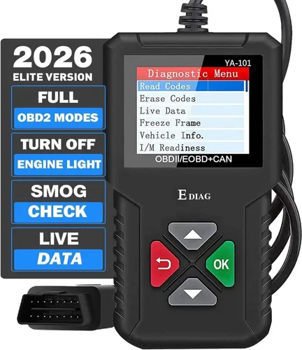 Escáner EDIAG OBD2 YA-101 Lector de código automático para comprobar la luz del motor, sensor O2, prueba EVAP, prueba de monitor a bordo,