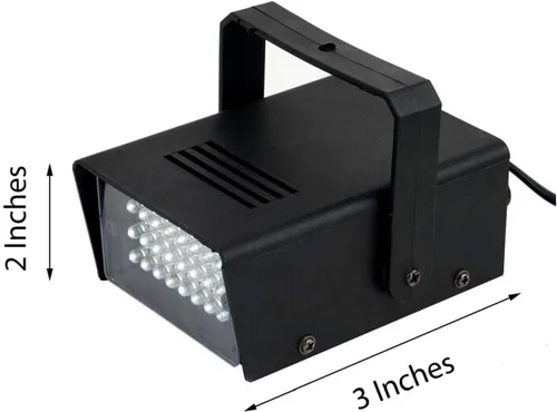 Miniatura 3 de Efavormart - Mini luz estroboscópica de 35 W con 24 LED azules brillantes, luz vertical de escenario con flash variable y control de velocidad