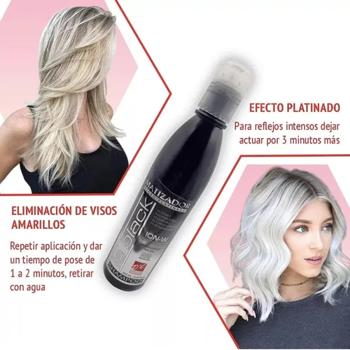 Miniatura 3 de Le Black Purple Shampoo para cabello teñido – Champú tonificante anti-latón 16.91 fl oz – Mejora y mantiene el cabello rubio, plateado y gris
