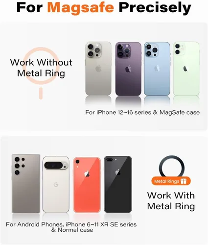 Miniatura 8 de APPS2Car Soporte magnético para teléfono MagSafe para papá, soporte magnético para automóvil con ventosa de brazo largo de 14 pulgadas, soporte