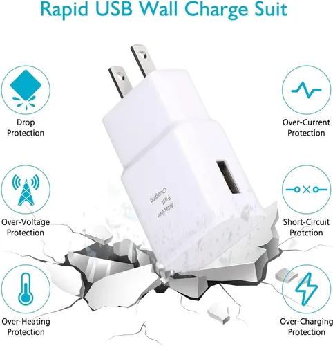 Miniatura 4 de Cargador tipo C, bloque de carga de pared USB C para teléfono Android y cable de carga rápida C de 6.6 pies para Samsung Galaxy S25/S22/S22+/S22