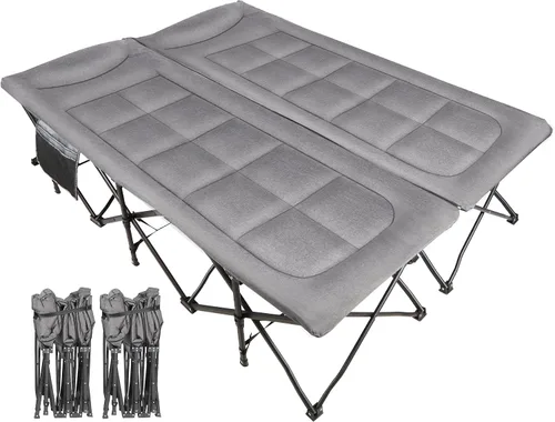 Miniatura 13 de REDCAMP Catres de Campamento de Tamaño Grande para Adultos 500lbs, 33.5'' Catres para Dormir Extra Anchos y Altos Resistentes, Catres XL Portátiles